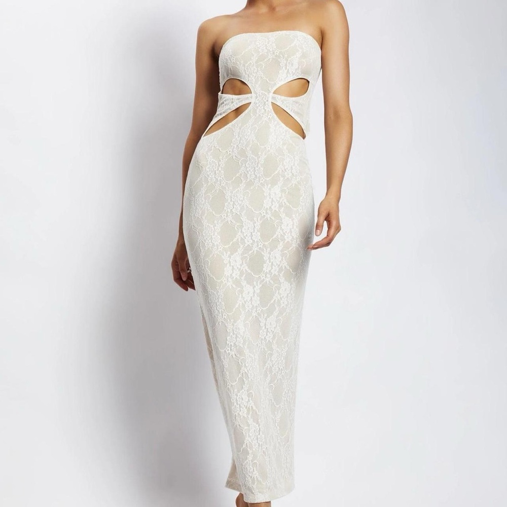 Meshki Maxi cut out floral dress